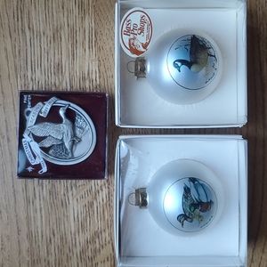 Vintage Bass Pro Shops Christmas Ornaments Ducks & Geese by Tom M. Crain